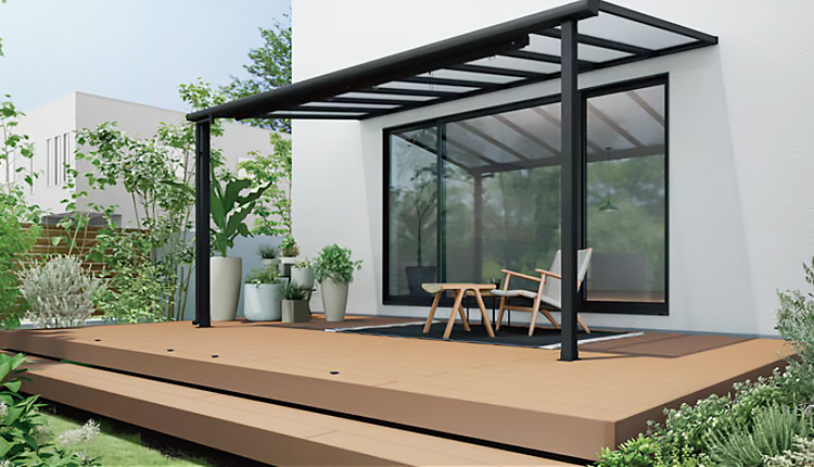 テラス屋根+ウッドデッキ