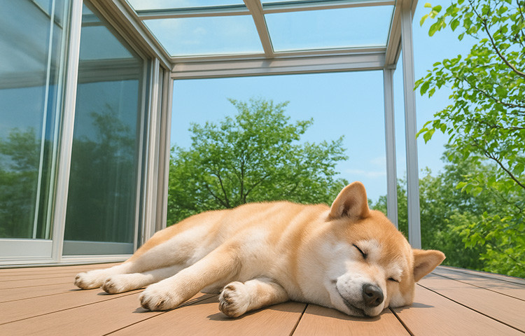 ワンちゃんもお昼寝