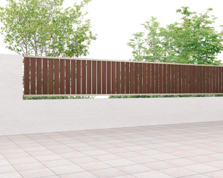 フェンスAB　TS2-K型（片面木調・縦スリット2）