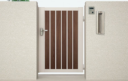 開き門扉AB ウッディTS2型 片開き