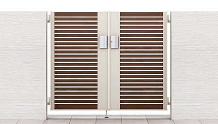 開き門扉AB　ウッディYS1型　両開き