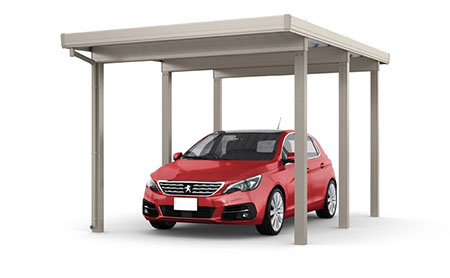 カーポートST　4500タイプ(耐積雪150cm相当) １台用 ６本柱