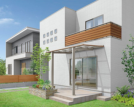 フーゴ F テラスタイプ 屋根廻り木調色