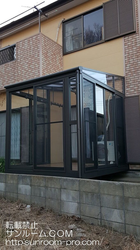 サンルームが家の色と合って良かったです。