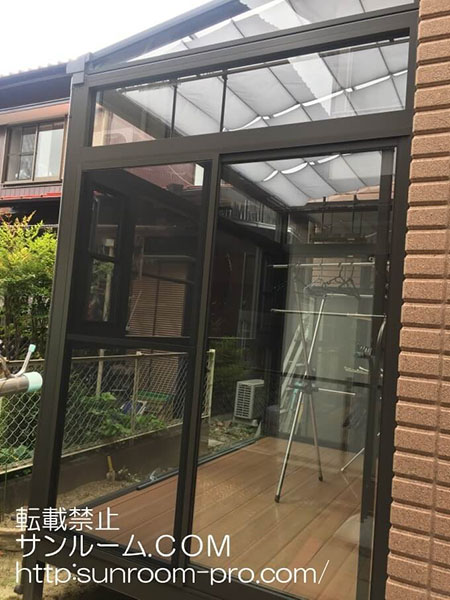 丁寧で綺麗なサンルームが出来大変満足しています。