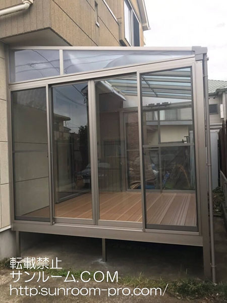 思い通りのサンルームをつくっていただき、大満足です。