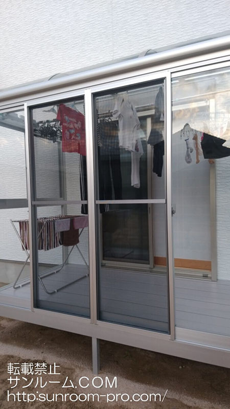 最高の洗濯物干し場ができ、大変満足しています。