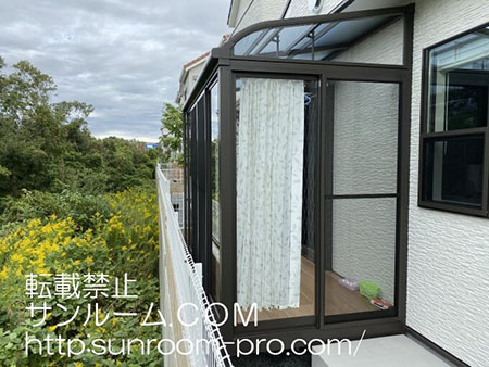 完成後すぐに台風が来て心配しましたが、大丈夫でした！