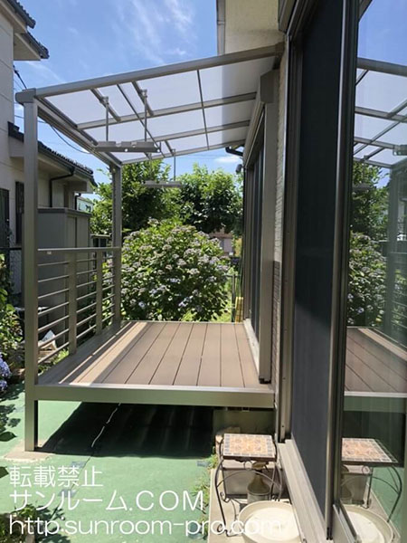 出来上がりも綺麗ですし、人工木にして良かったです。