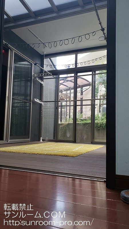 雨や風も今までに比べ防ぐことができるので洗濯干しも安心です。