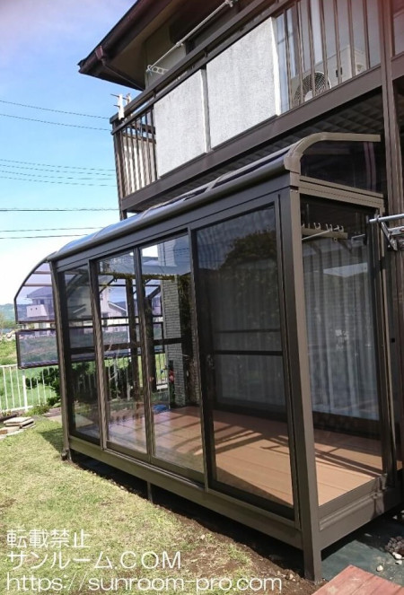 憧れのサンルームが完成しました。出来上がりも満足です。