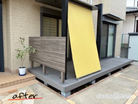 イメージ通りのウッドデッキが完成です。