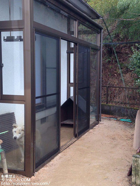 飼犬のペットスペースにと考え、設置をお願いしました。