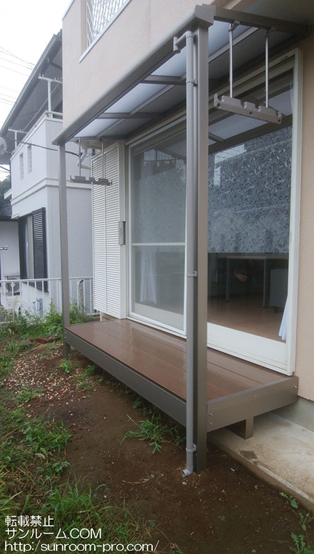 洗濯物を干すのに一階にテラス屋根があると大変便利です。