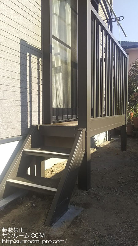 イメージしていたベランダが完成しました。