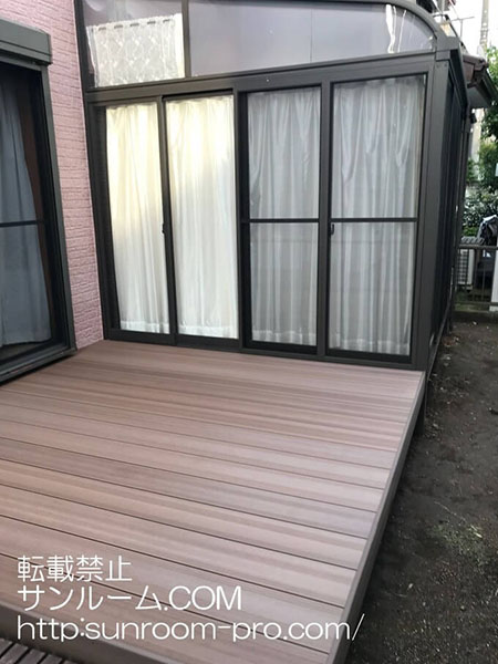 気軽に外に出れるスペースが出来ました。