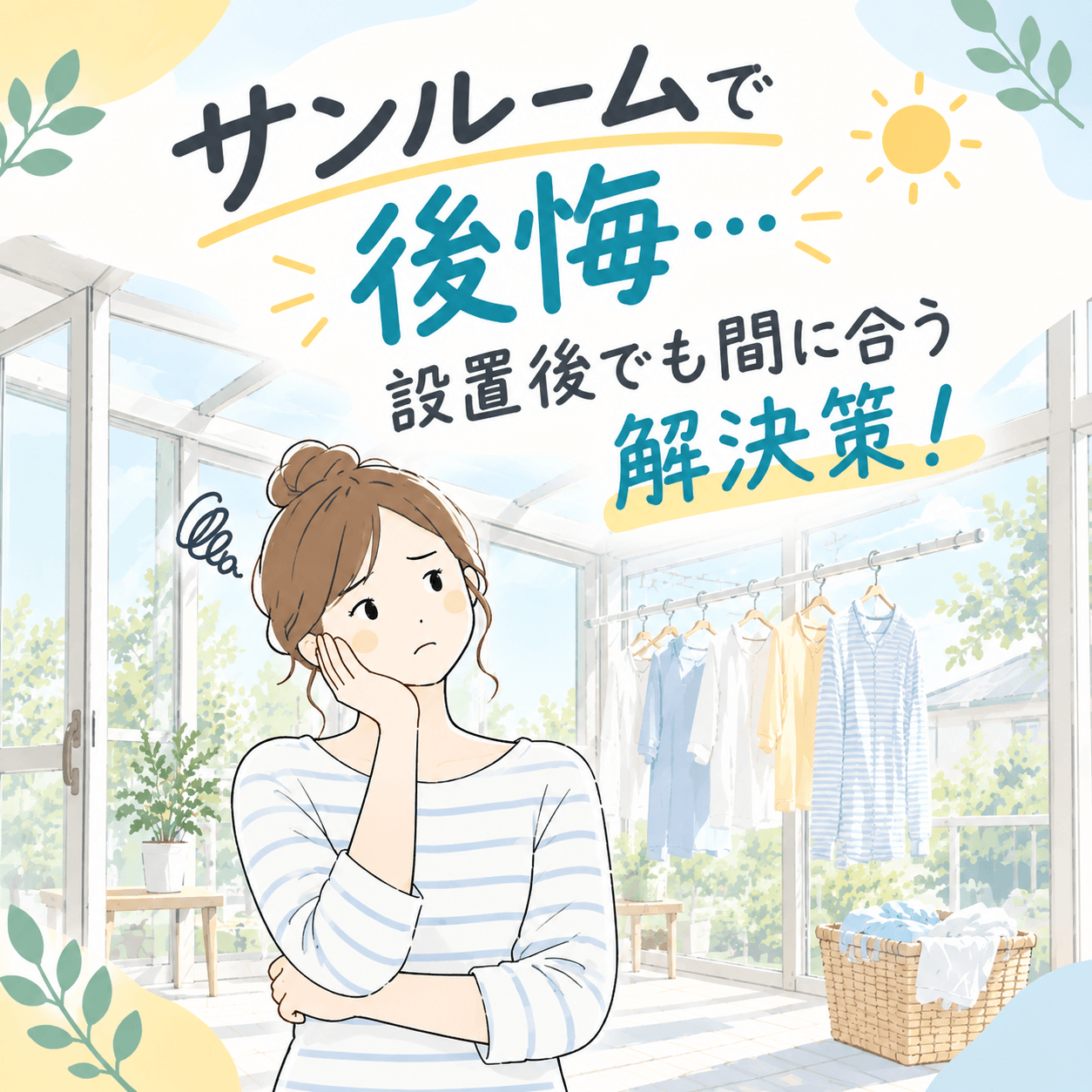 サンルームで後悔した人の声…設置後でも間に合う解決策！